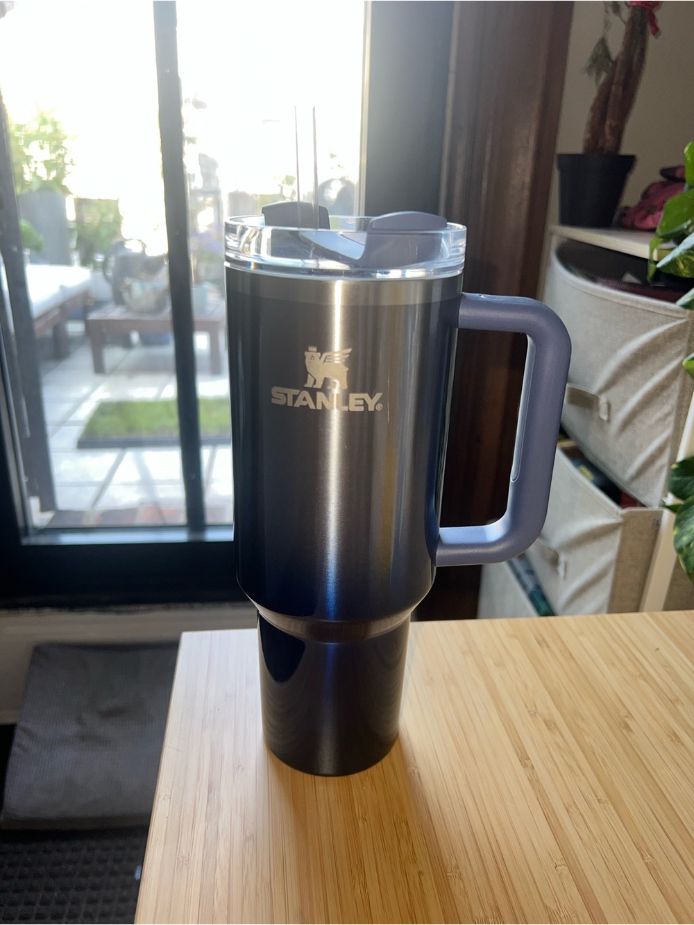 Stanley Metallic Navy Travel Tumbler with Handle